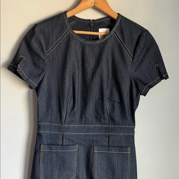 NEW Cinq à Sept Giana Stretch Denim Minidress 4 - Picture 6 of 13